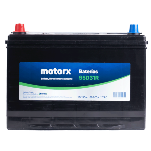 Bateria de auto 90A MOTORX 95D31R + Izquierda