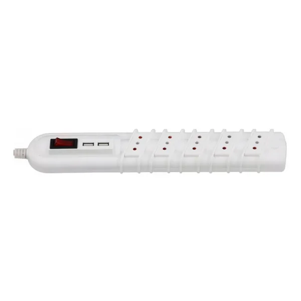 Alargador  5 Posic. + 2 USB con protección sobretensión - Imagen 2